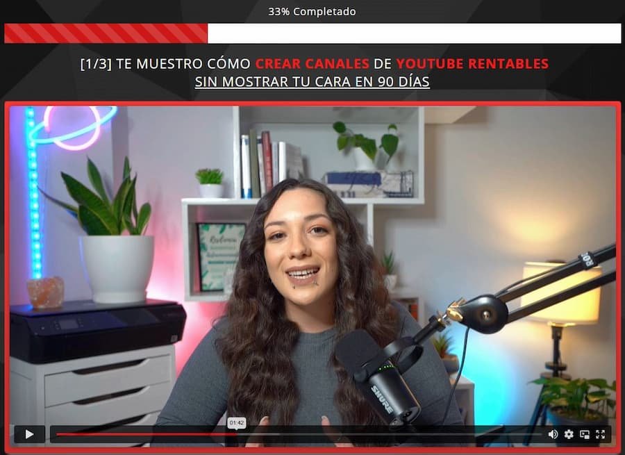 Captura de la landing oficial de la clase gratis de MonetizaTube